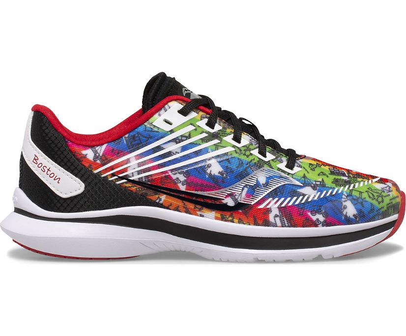 Tenis Saucony Kinvara 12 Niños Negros Azules Verdes | México 886WNBY
